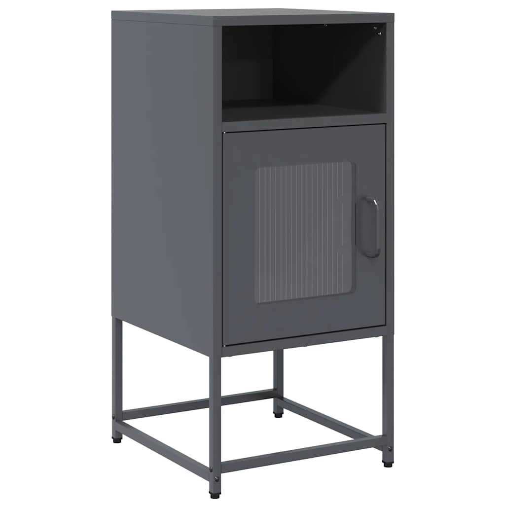 Table de chevet anthracite 36x39x78 cm acier laminé à froid - XIOS