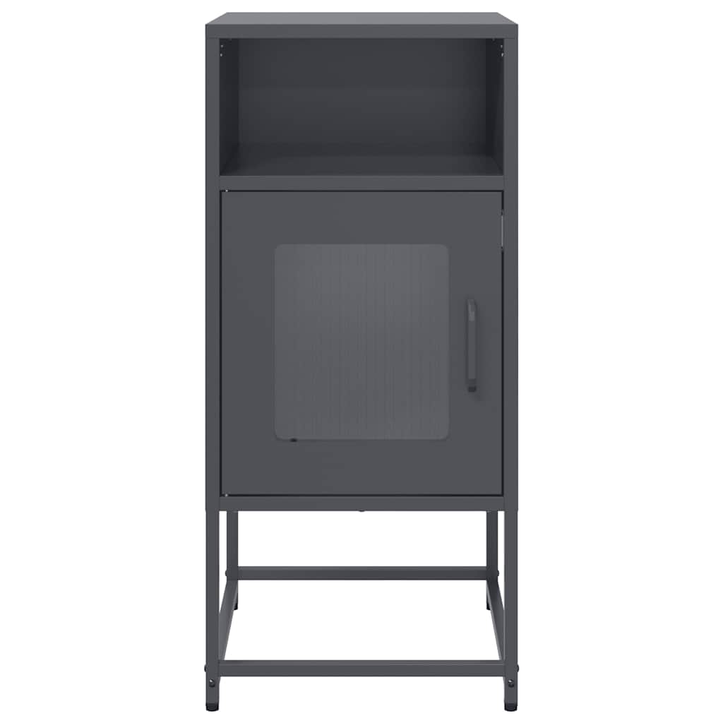 Table de chevet anthracite 36x39x78 cm acier laminé à froid - XIOS