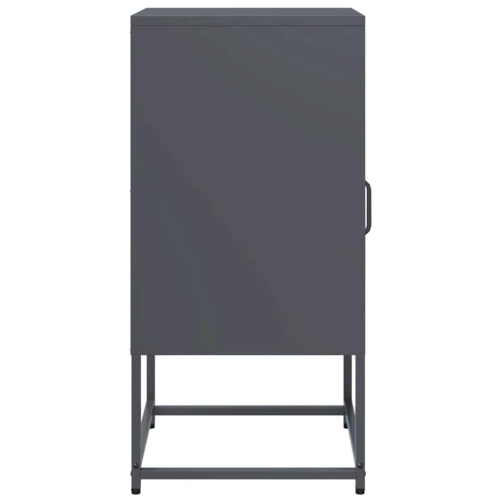 Table de chevet anthracite 36x39x78 cm acier laminé à froid - XIOS