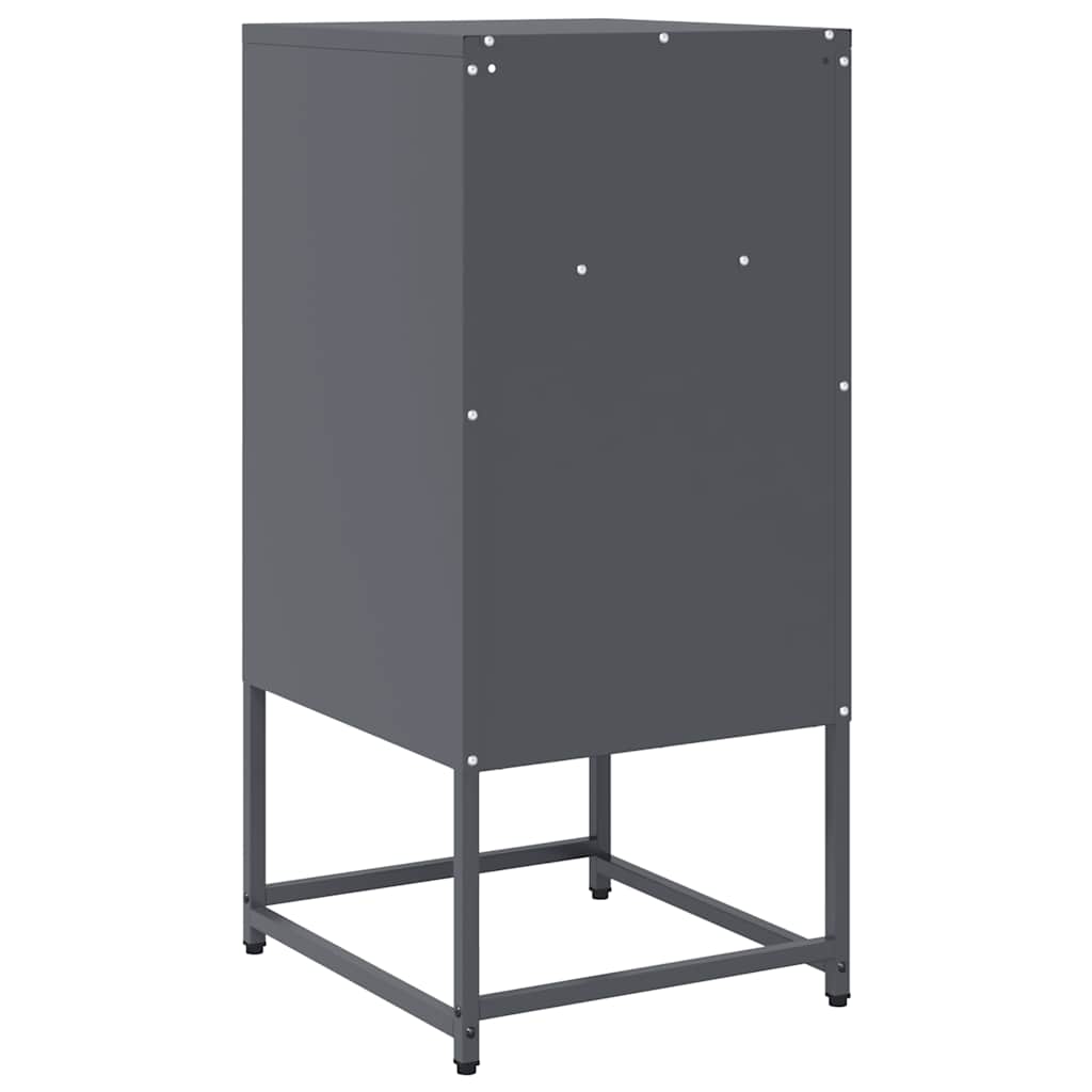 Table de chevet anthracite 36x39x78 cm acier laminé à froid - XIOS