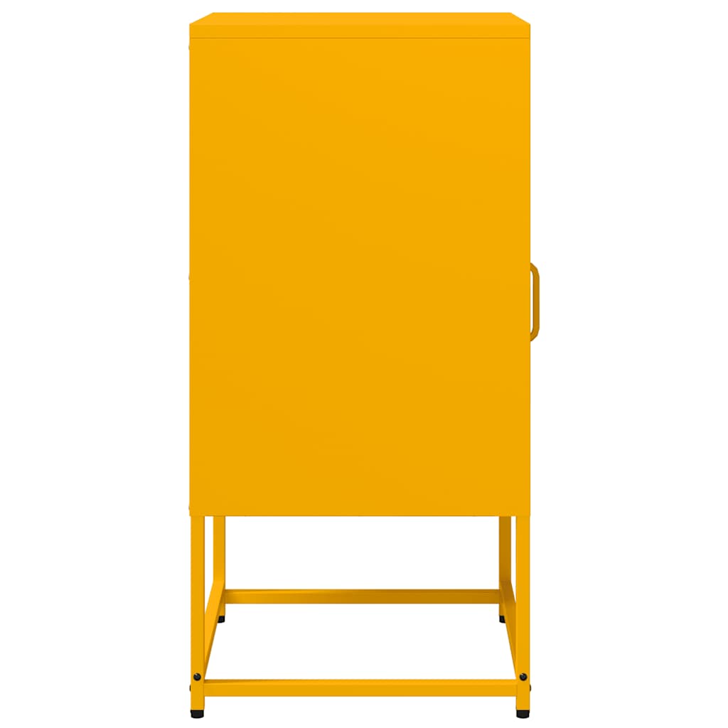 Table de chevet jaune moutarde 36x39x78 cm acier laminé à froid - XIOS