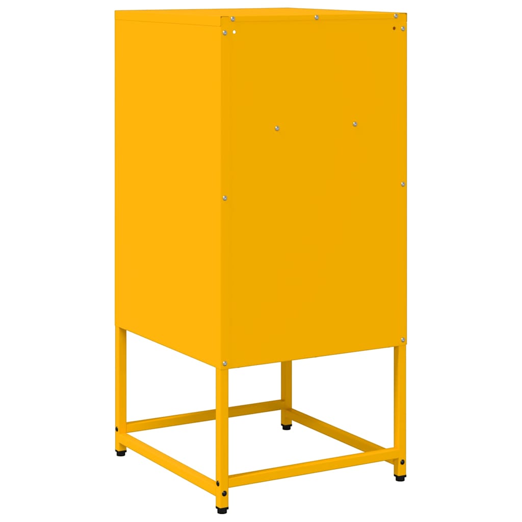 Table de chevet jaune moutarde 36x39x78 cm acier laminé à froid - XIOS