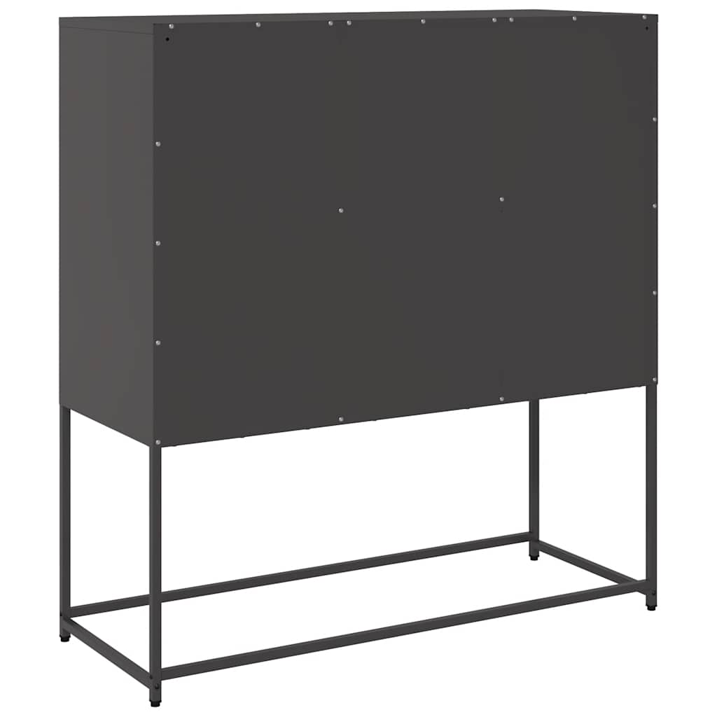 Buffet noir 100,5x39x107 cm acier laminé à froid - XIOS