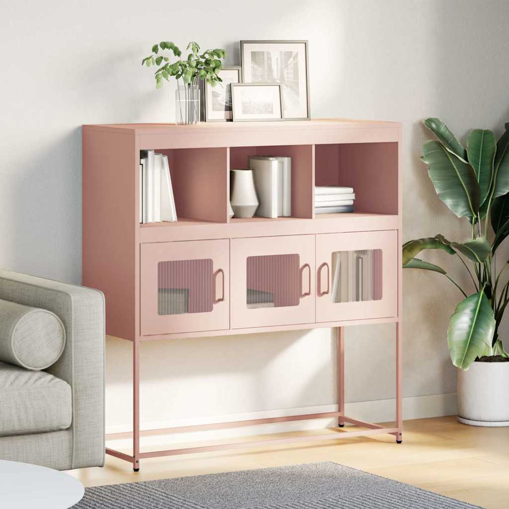 Buffet rose 100,5x39x107 cm acier laminé à froid - XIOS