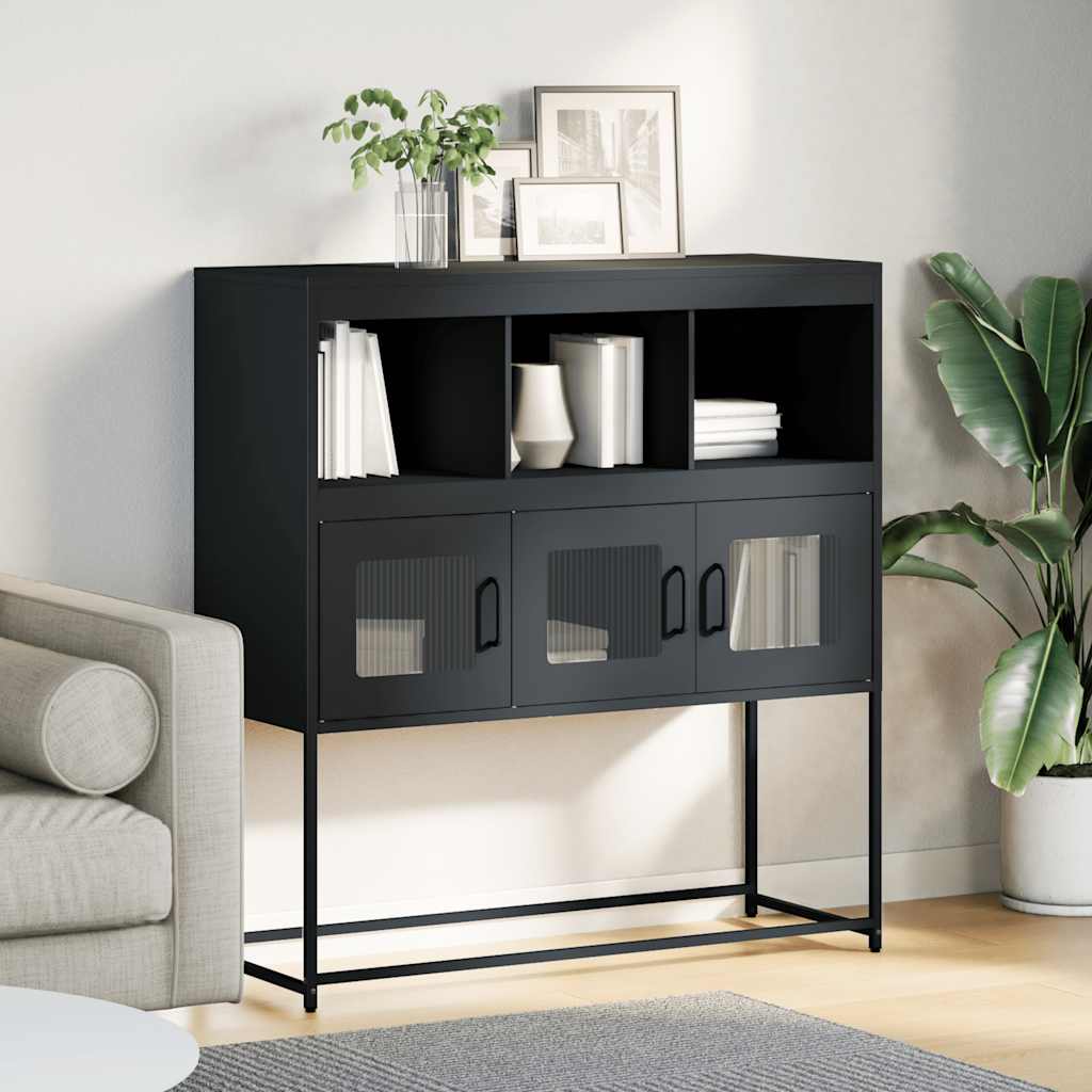 Buffet anthracite 100,5x39x107 cm acier laminé à froid - XIOS