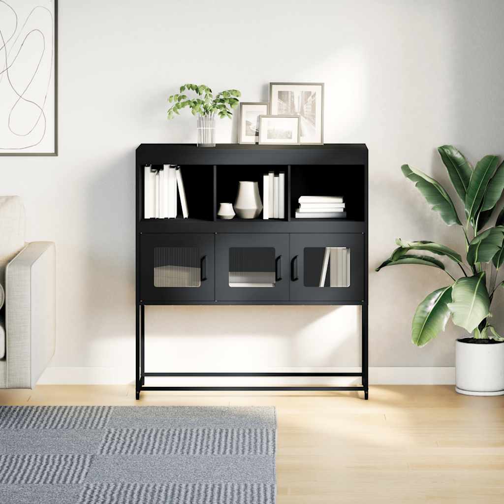 Buffet anthracite 100,5x39x107 cm acier laminé à froid - XIOS