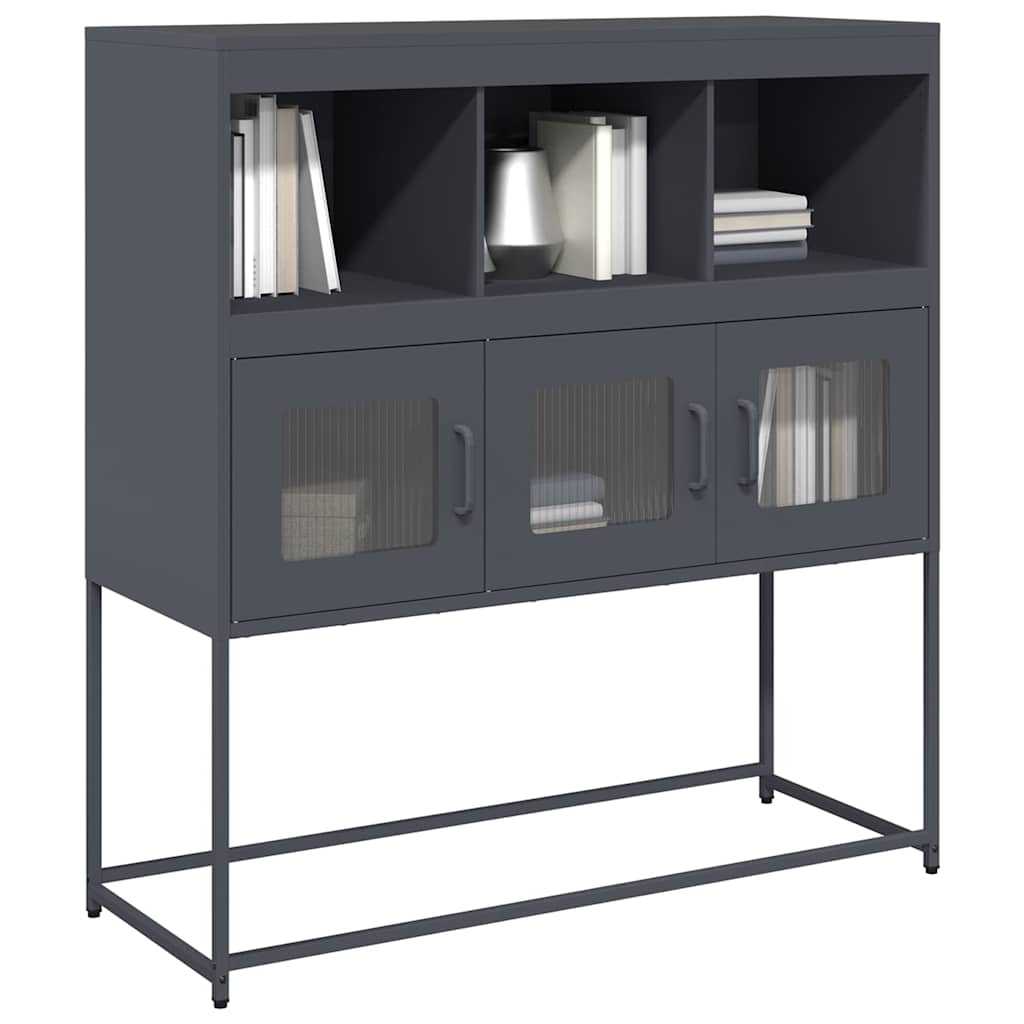 Buffet anthracite 100,5x39x107 cm acier laminé à froid - XIOS