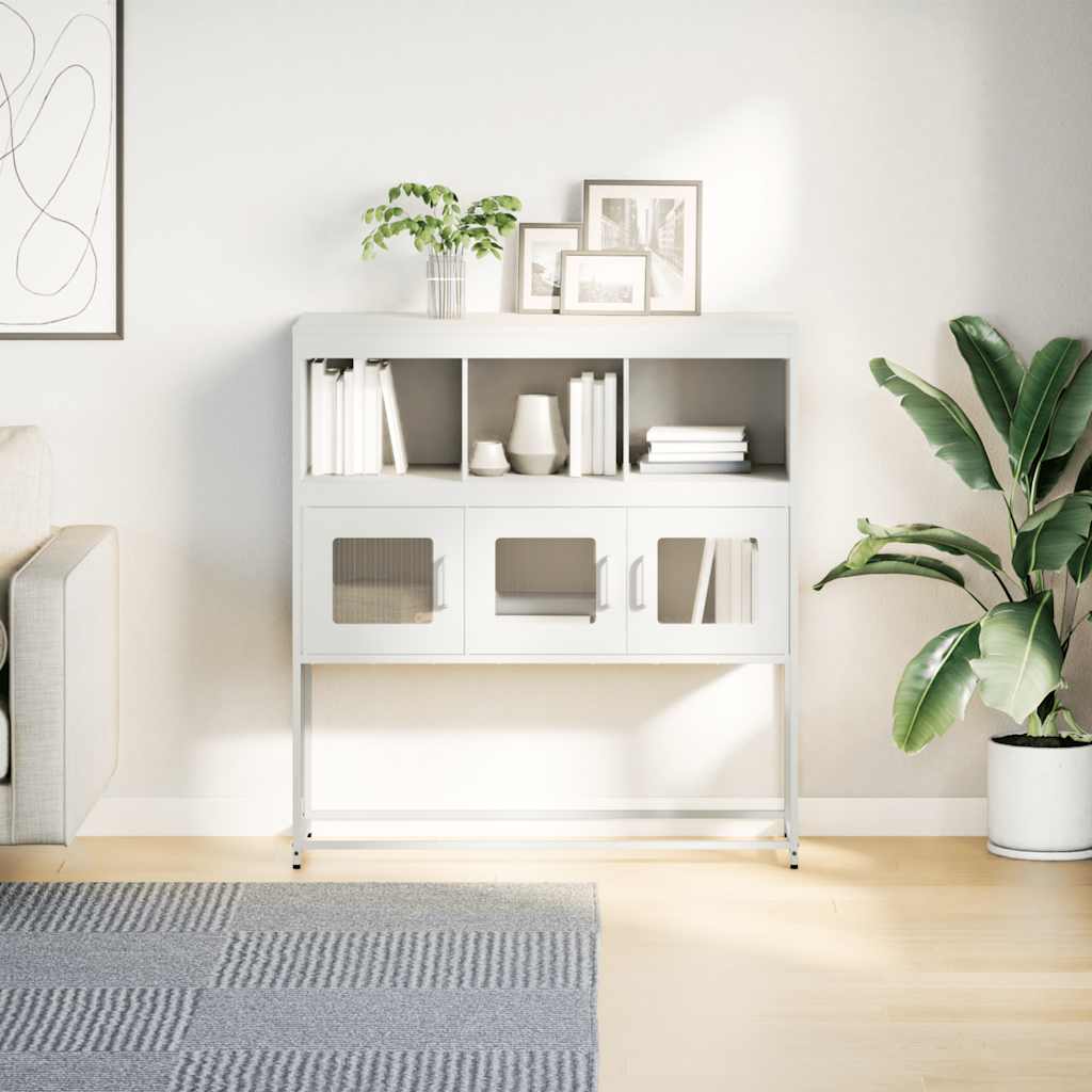 Buffet blanc 100,5x39x107 cm acier laminé à froid - XIOS