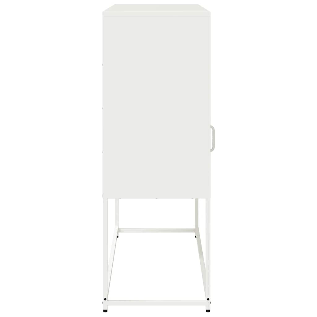 Buffet blanc 100,5x39x107 cm acier laminé à froid - XIOS