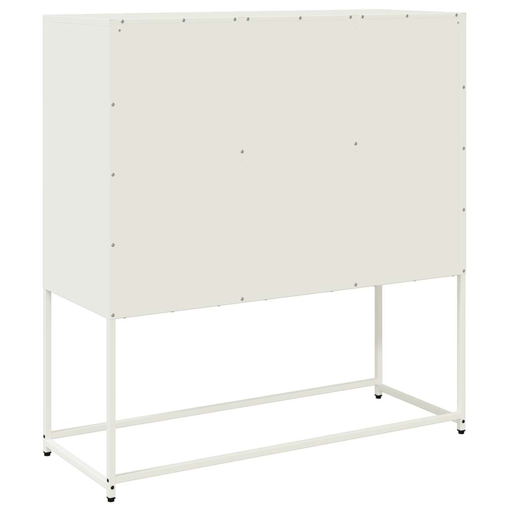 Buffet blanc 100,5x39x107 cm acier laminé à froid - XIOS