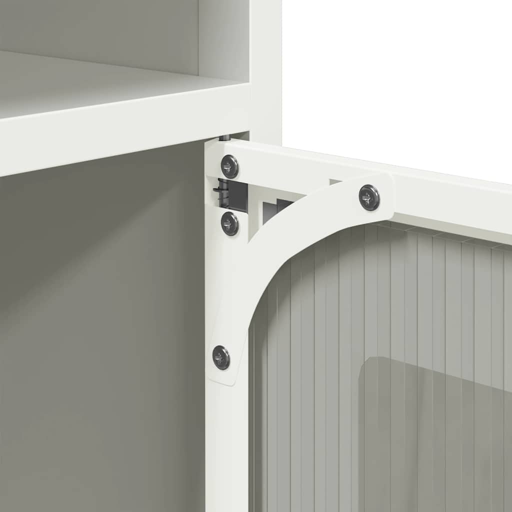 Buffet blanc 100,5x39x107 cm acier laminé à froid - XIOS