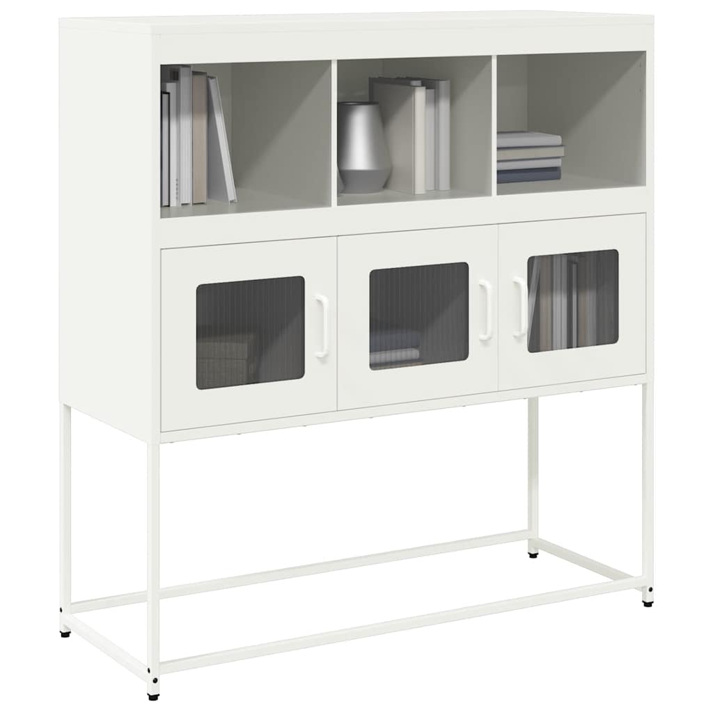 Buffet blanc 100,5x39x107 cm acier laminé à froid - XIOS