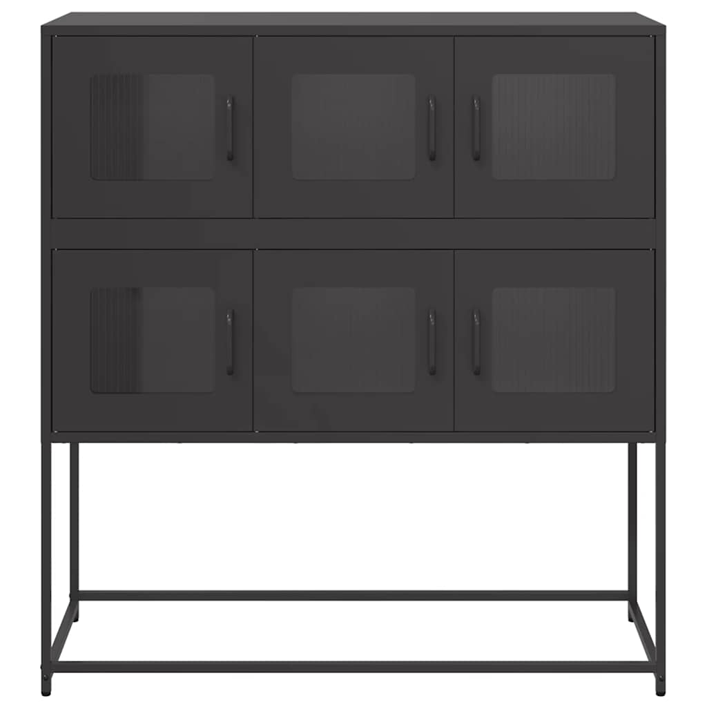 Buffet noir 100,5x39x107 cm acier laminé à froid - XIOS