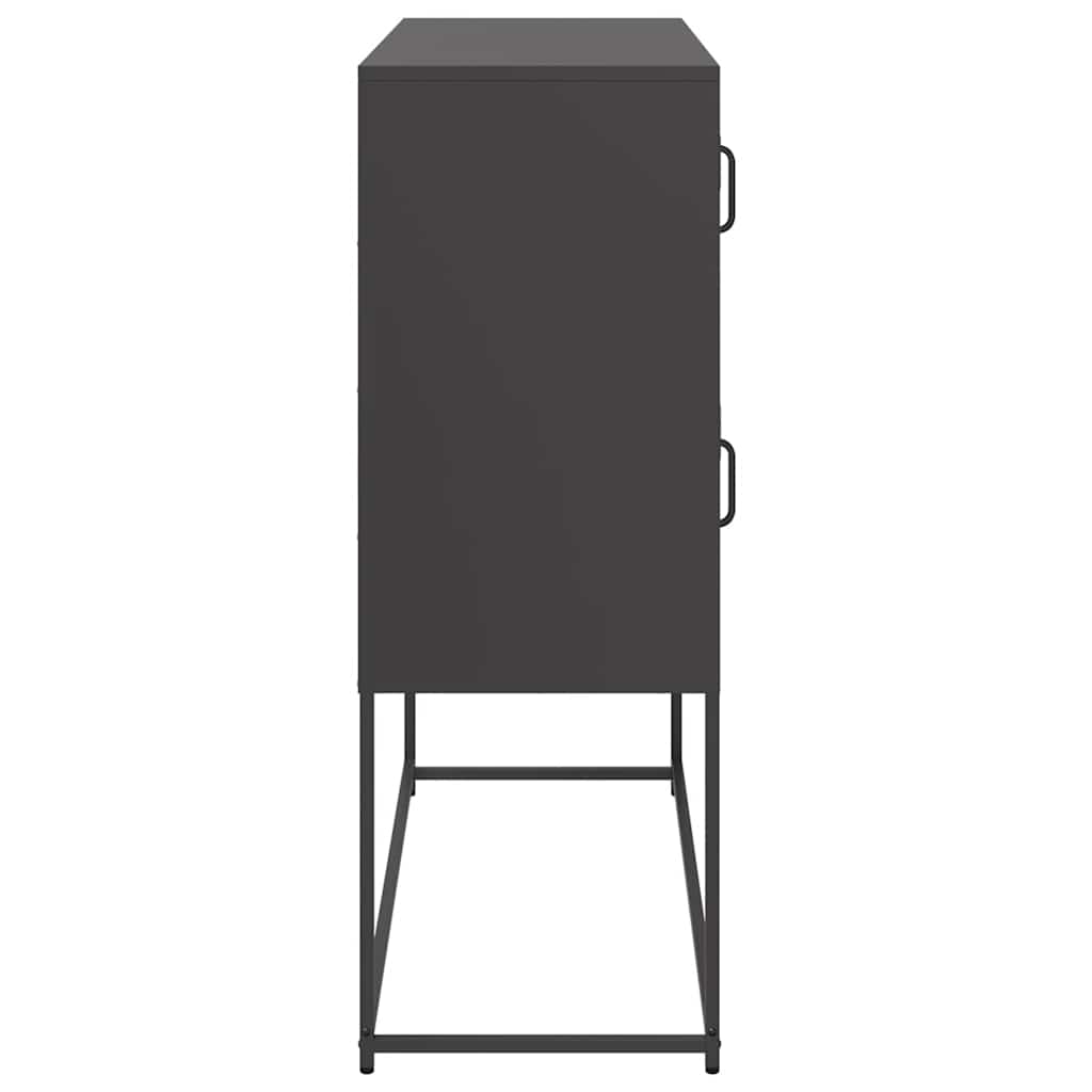 Buffet noir 100,5x39x107 cm acier laminé à froid - XIOS