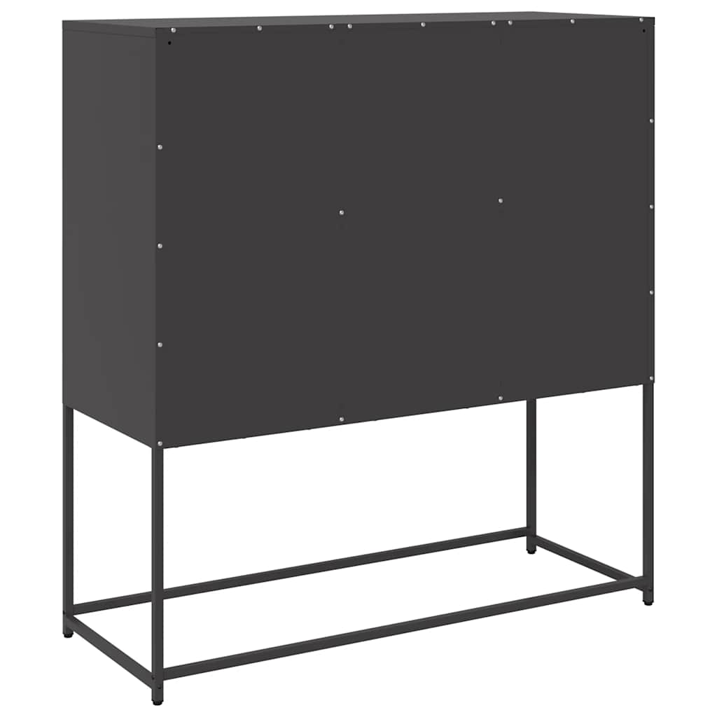 Buffet noir 100,5x39x107 cm acier laminé à froid - XIOS