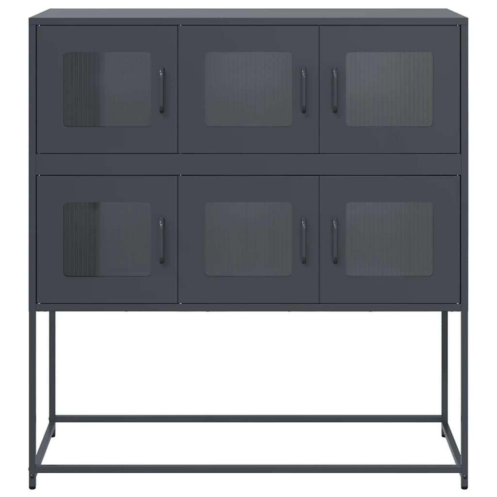 Buffet anthracite 100,5x39x107 cm acier laminé à froid - XIOS