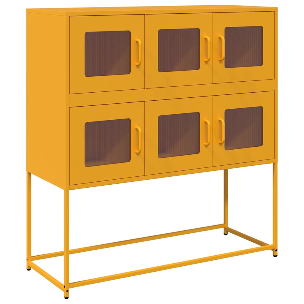 Buffet jaune moutarde 100,5x39x107 cm acier laminé à froid - XIOS