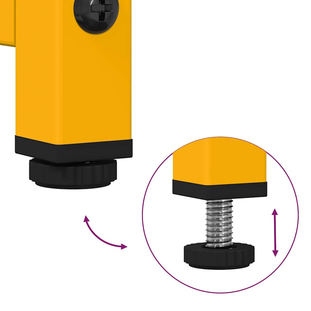 Buffet jaune moutarde 100,5x39x107 cm acier laminé à froid - XIOS