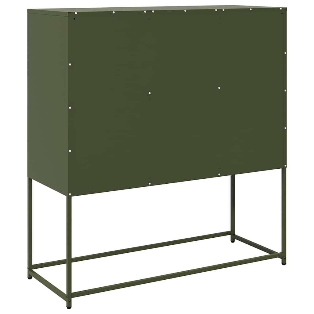Buffet vert olive 100,5x39x107 cm acier laminé à froid - XIOS