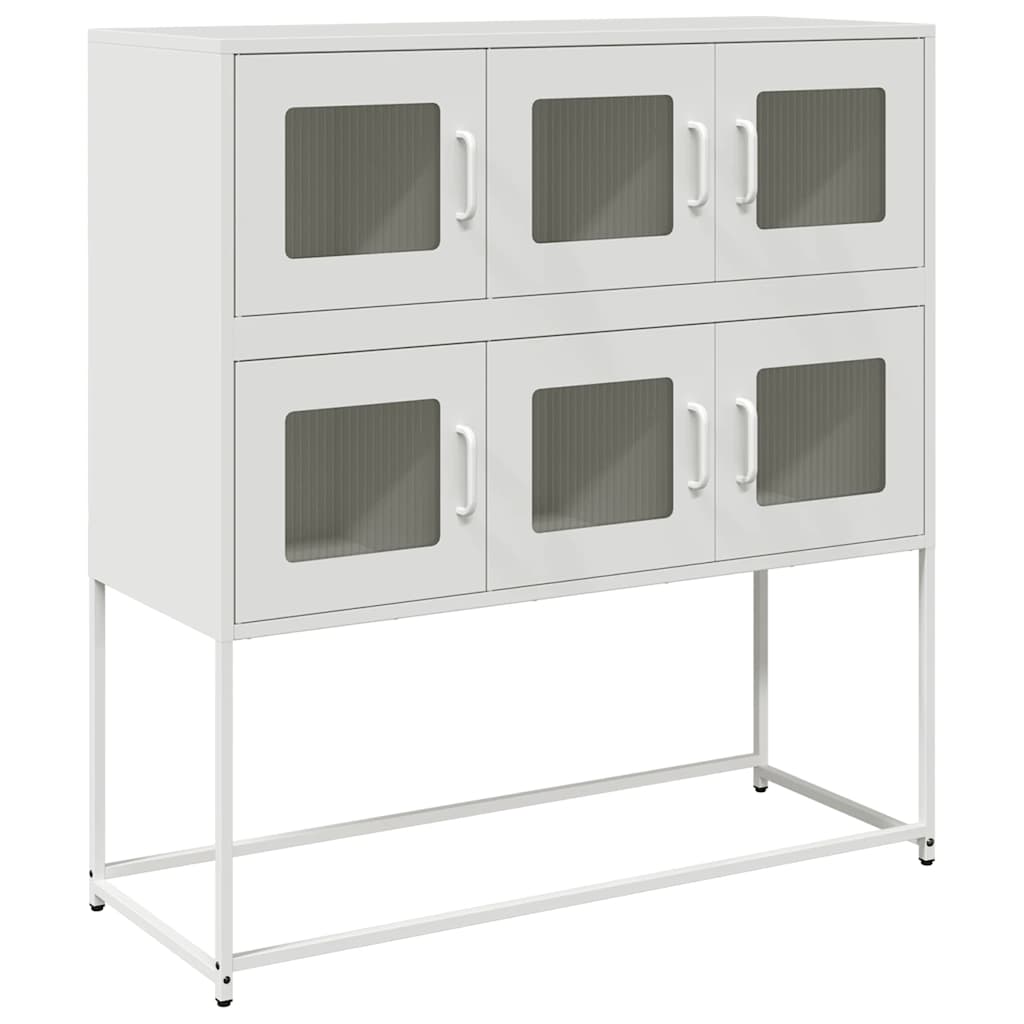 Buffet blanc 100,5x39x107 cm acier laminé à froid - XIOS