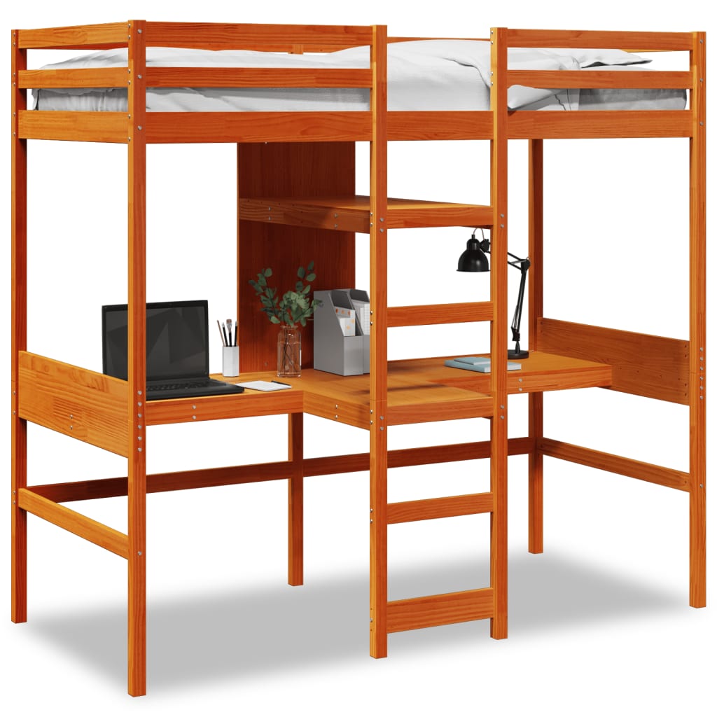 Cadre de lit superposé sans matelas 75x190cm bois de pin massif - XIOS