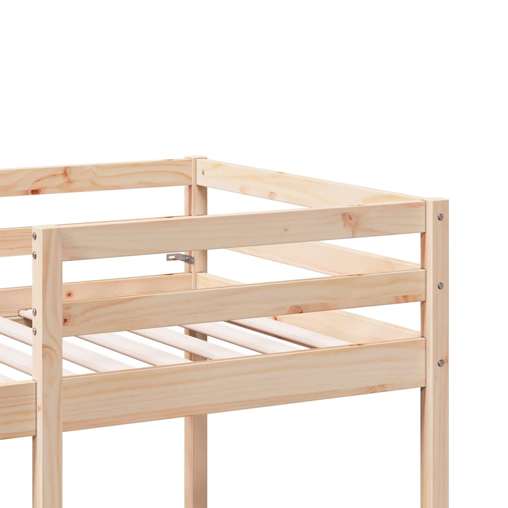 Lit mezzanine avec bureau et chaises 90x200 cm pin massif - XIOS