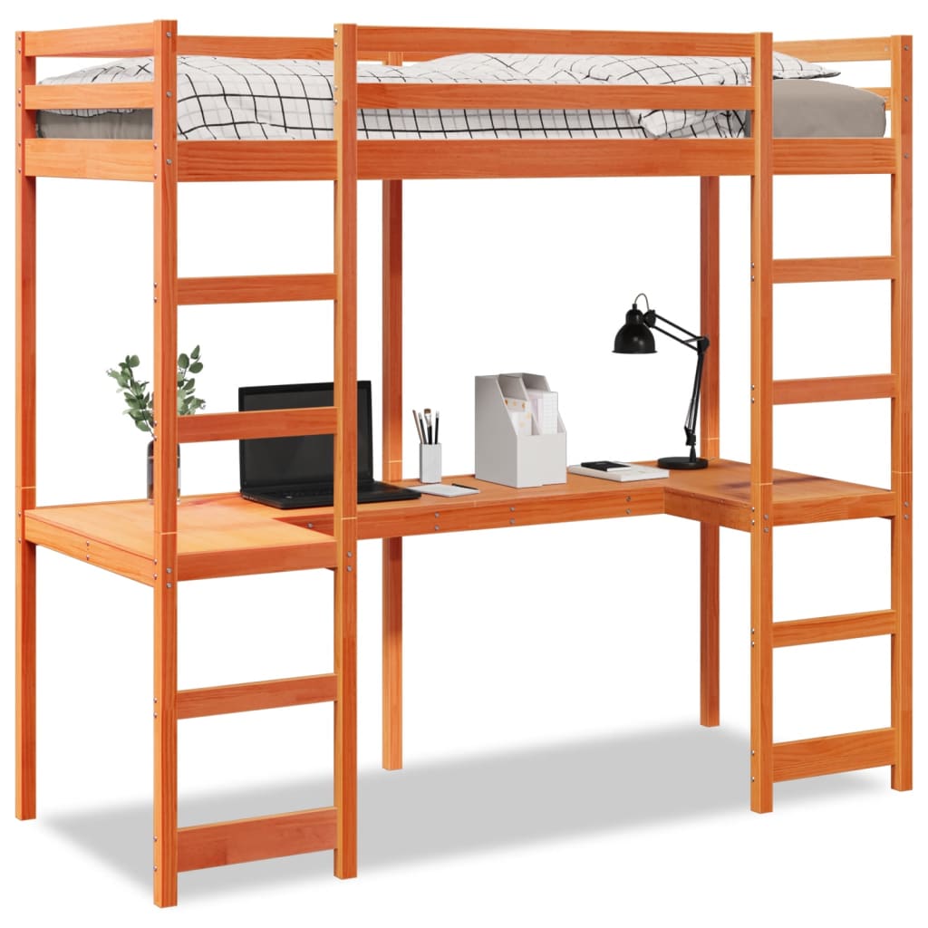 Cadre de lit superposé sans matelas 75x190cm bois de pin massif - XIOS