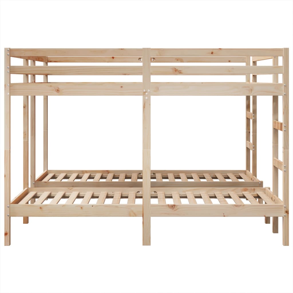 Lit superposé triple 200x200/80x200 cm bois de pin massif - XIOS