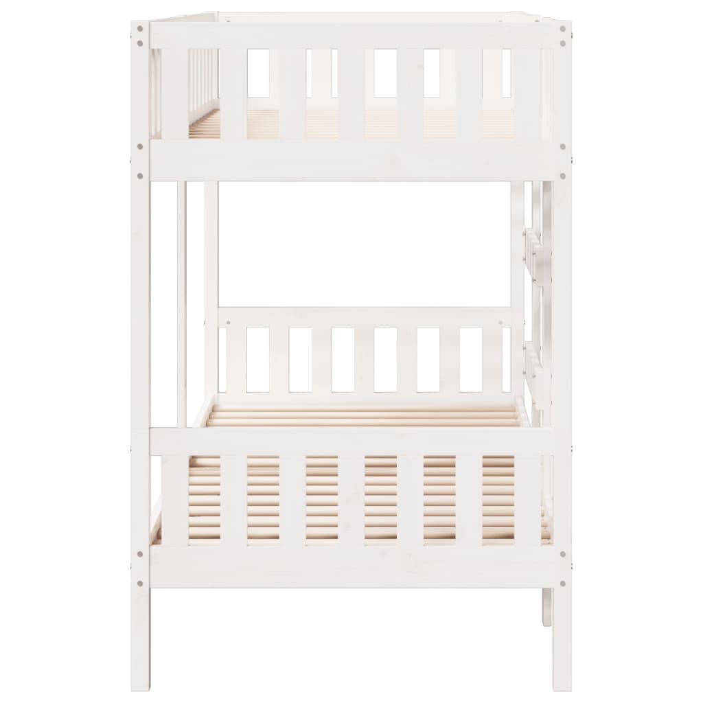 Lit superposé Blanc 80x200 cm Bois de pin massif - XIOS