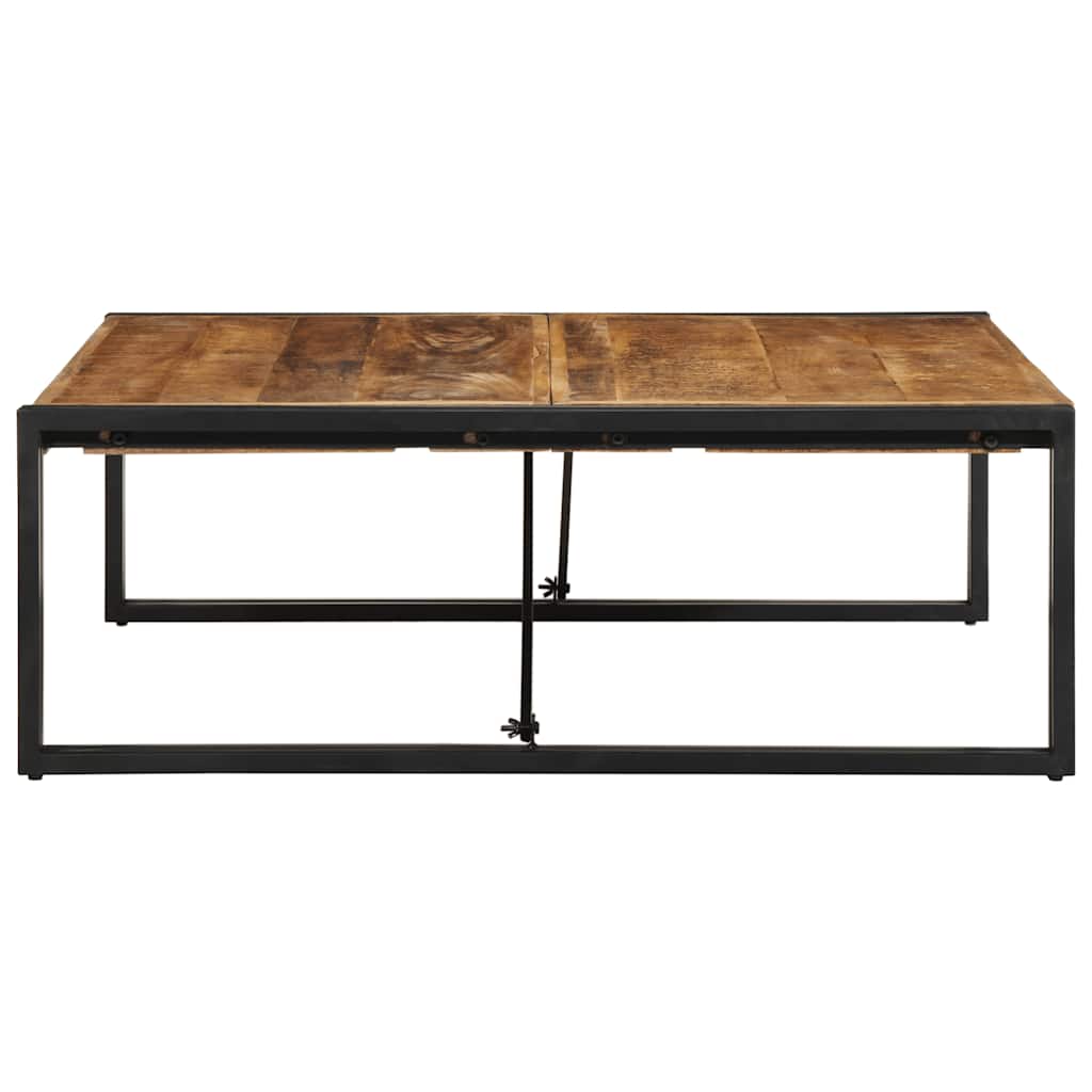 Table basse 100x100x35 cm bois de manguier massif brut - XIOS