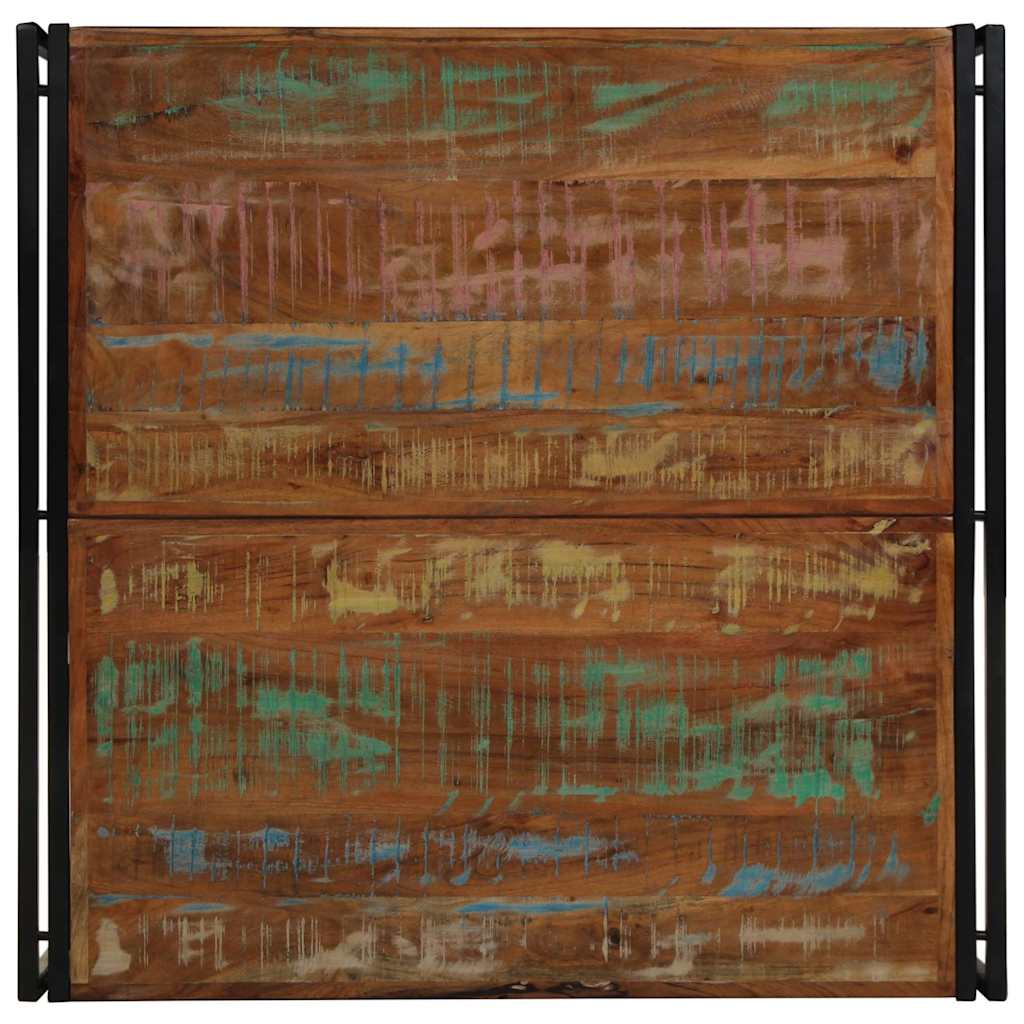 Table basse multicolore 100x100x35 cm bois récupération massif - XIOS