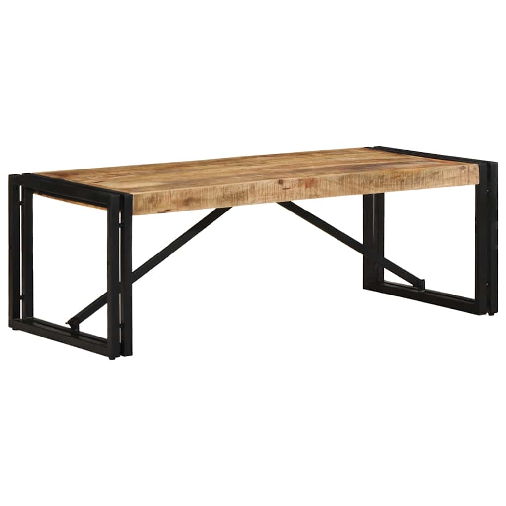 Table basse 100x50x35 cm bois de manguier massif brut - XIOS