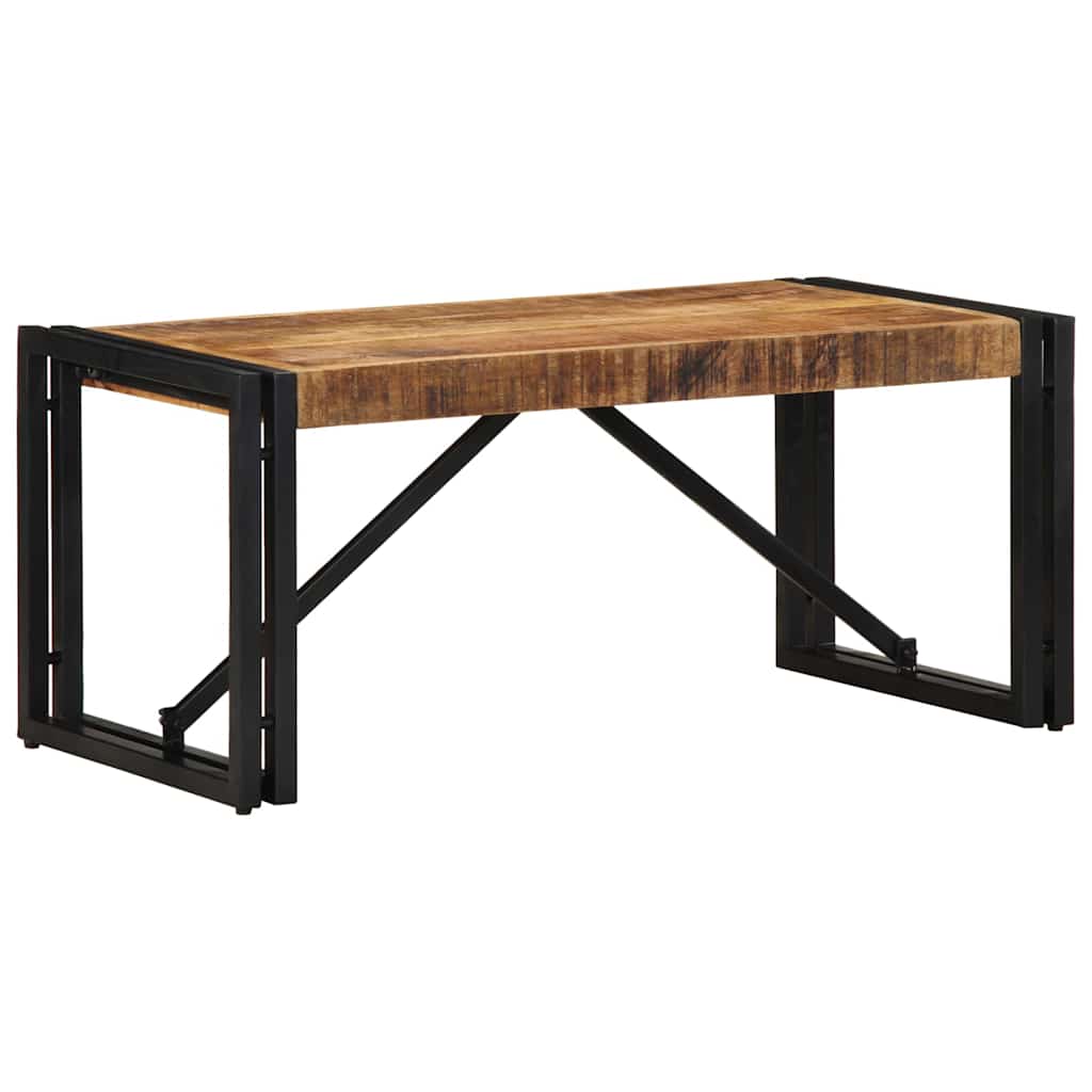 Table basse 80x40x35 cm bois de manguier massif brut - XIOS
