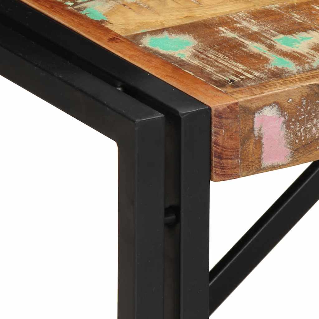 Table basse multicolore 80x40x35 cm bois de récupération massif - XIOS
