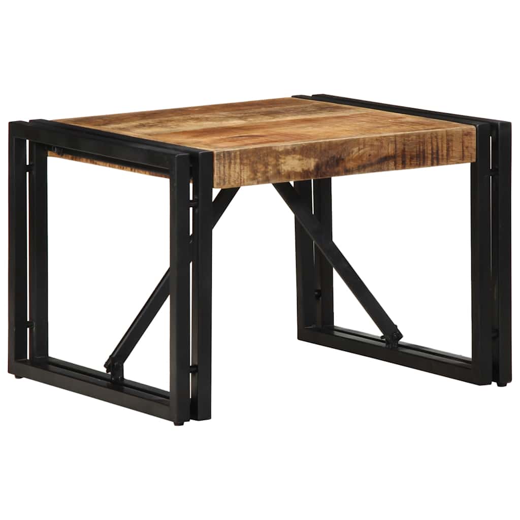 Table basse 50x50x35 cm bois de manguier massif brut - XIOS