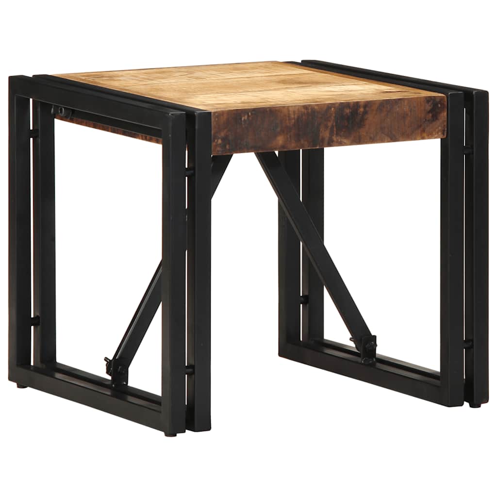 Table basse 40x40x35 cm bois de manguier massif brut - XIOS