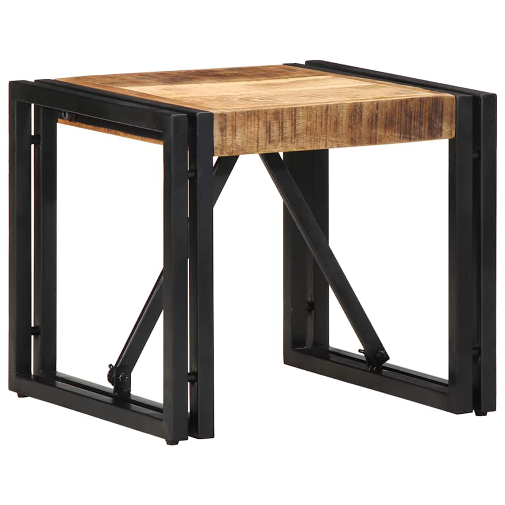Table basse 40x40x35 cm bois de manguier massif brut - XIOS