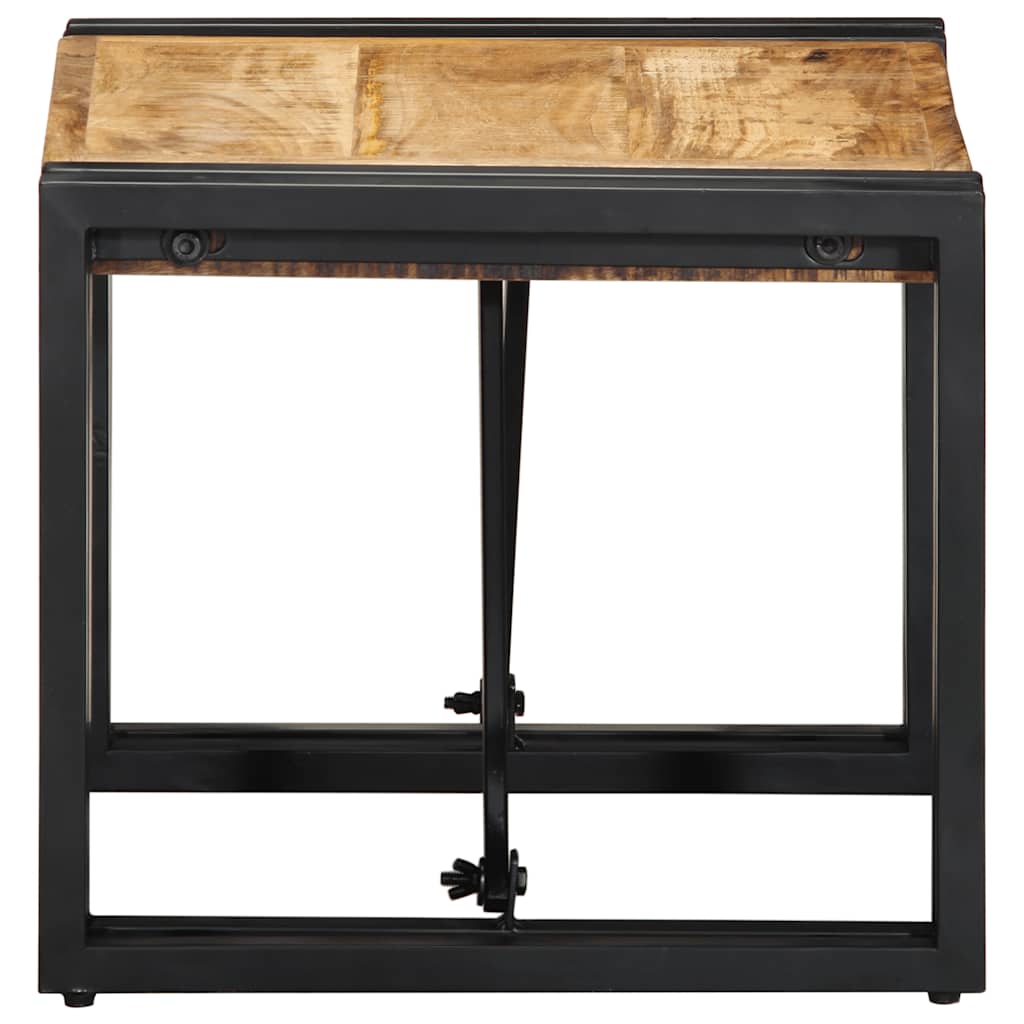 Table basse 40x40x35 cm bois de manguier massif brut - XIOS