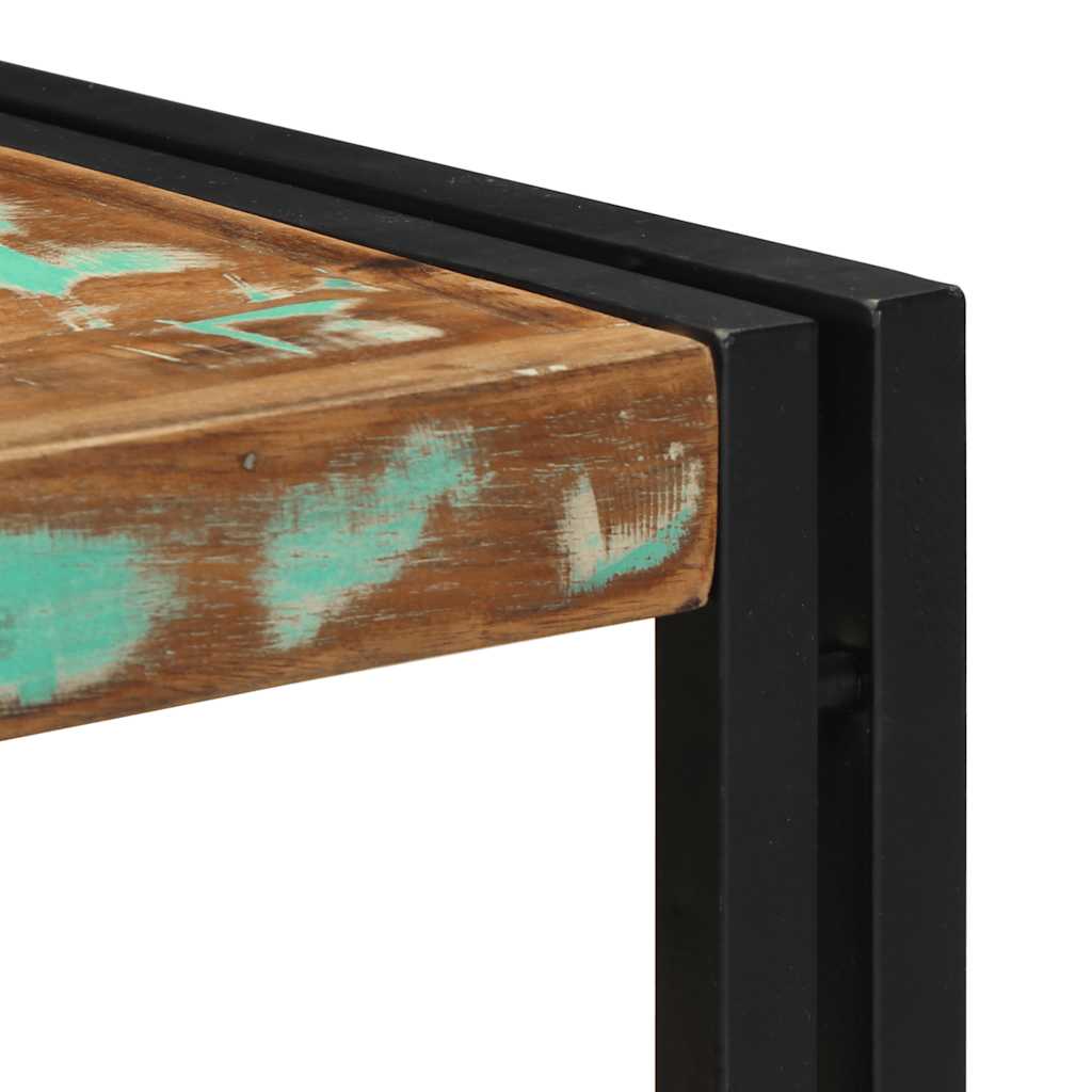 Table basse multicolore 40x40x35 cm bois de récupération massif - XIOS