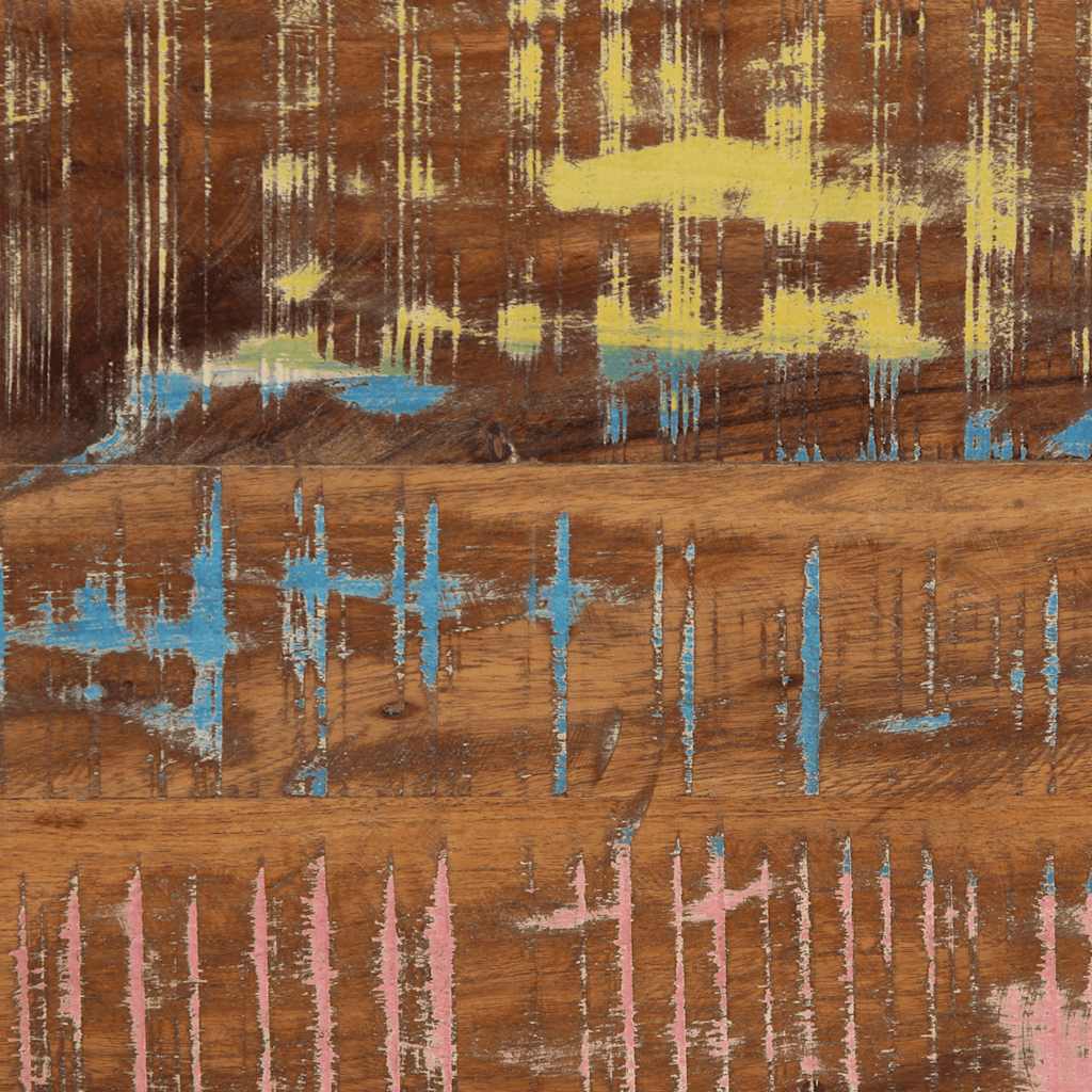 Table basse multicolore 90x50x38 cm bois de récupération massif - XIOS