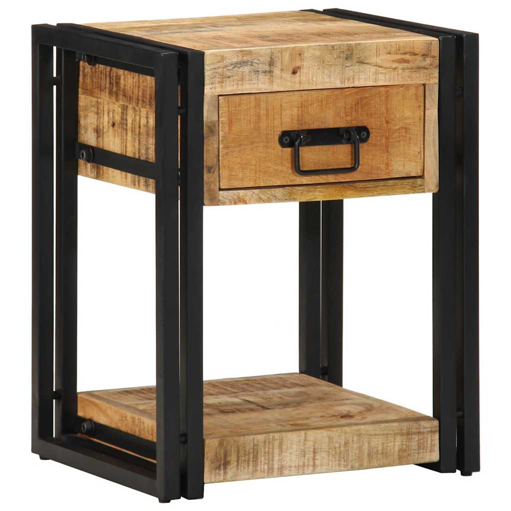 Tables de chevet 2 pcs 40x35x50 cm bois de manguier massif brut - XIOS