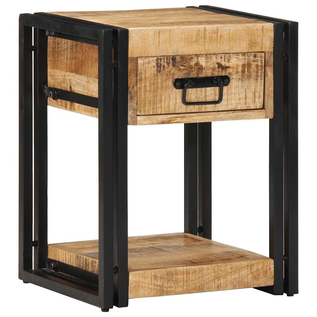 Tables de chevet 2 pcs 40x35x50 cm bois de manguier massif brut - XIOS