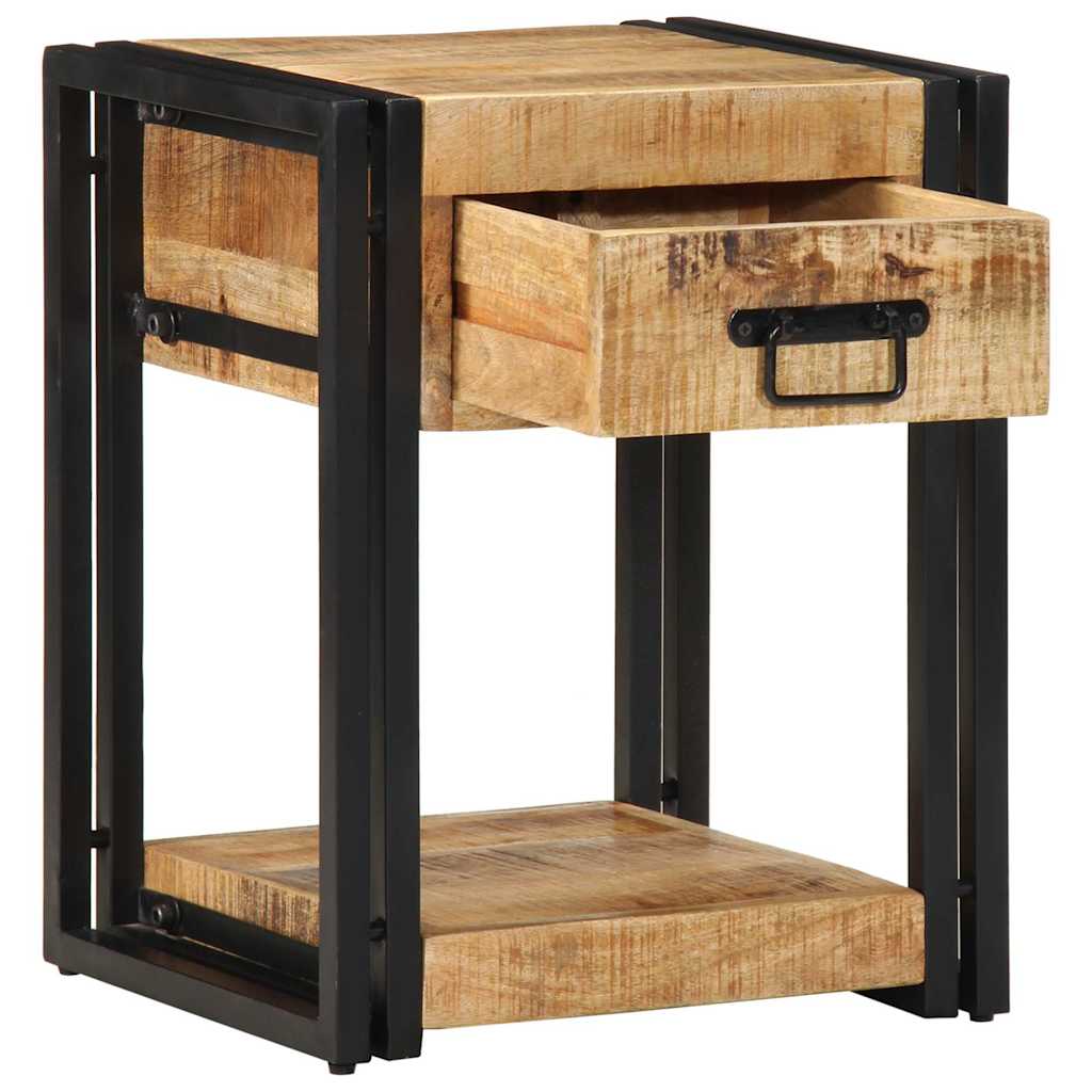 Tables de chevet 2 pcs 40x35x50 cm bois de manguier massif brut - XIOS