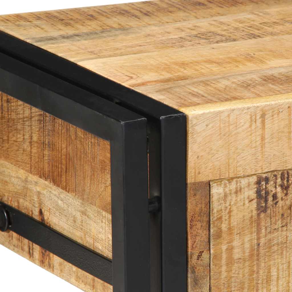 Tables de chevet 2 pcs 40x35x50 cm bois de manguier massif brut - XIOS