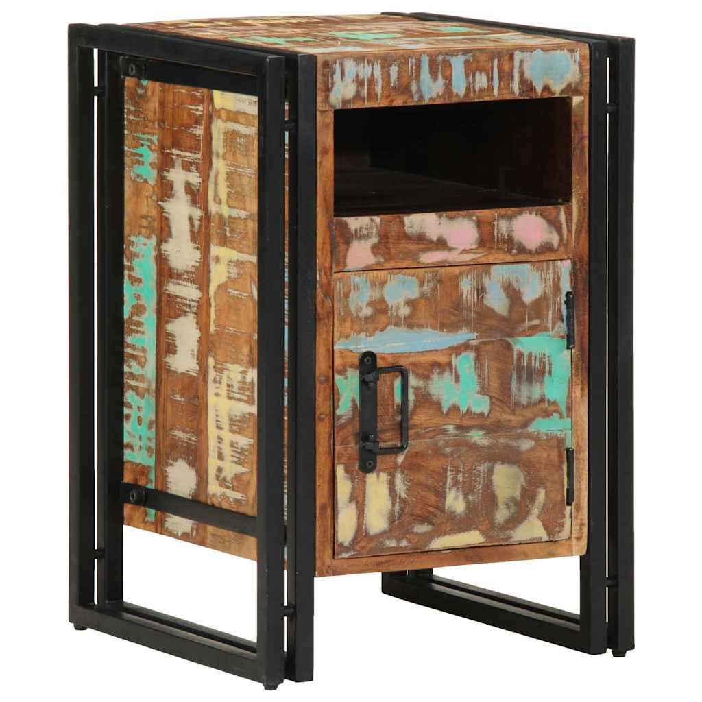 Table de chevet 40x40x59 cm en bois massif recyclé - XIOS