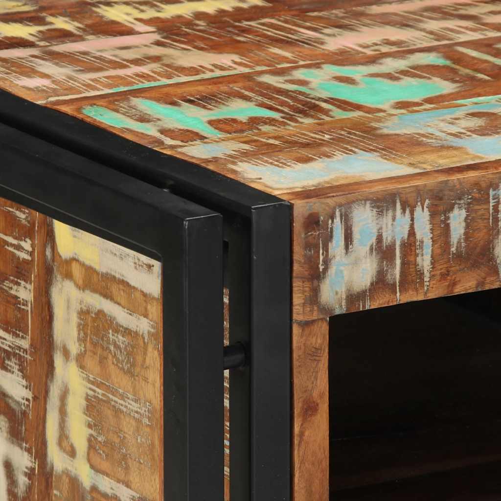 Table de chevet 40x40x59 cm en bois massif recyclé - XIOS