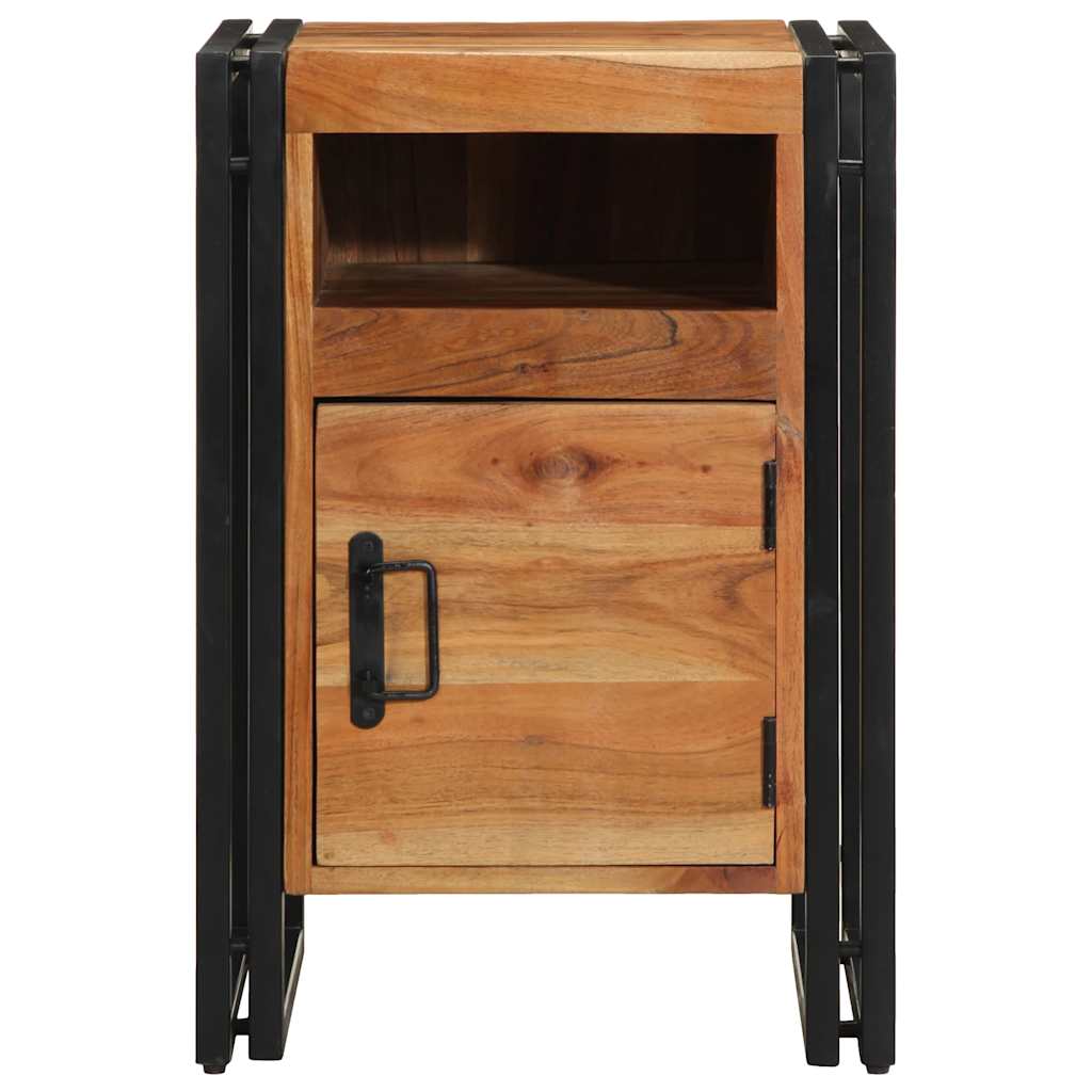 Table de chevet 40x40x59 cm en bois massif d'acacia - XIOS