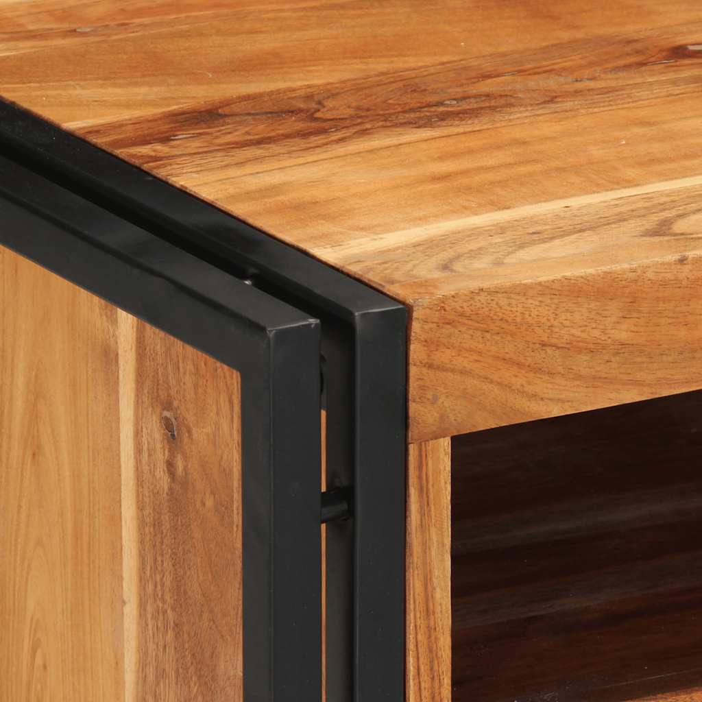 Table de chevet 40x40x59 cm en bois massif d'acacia - XIOS