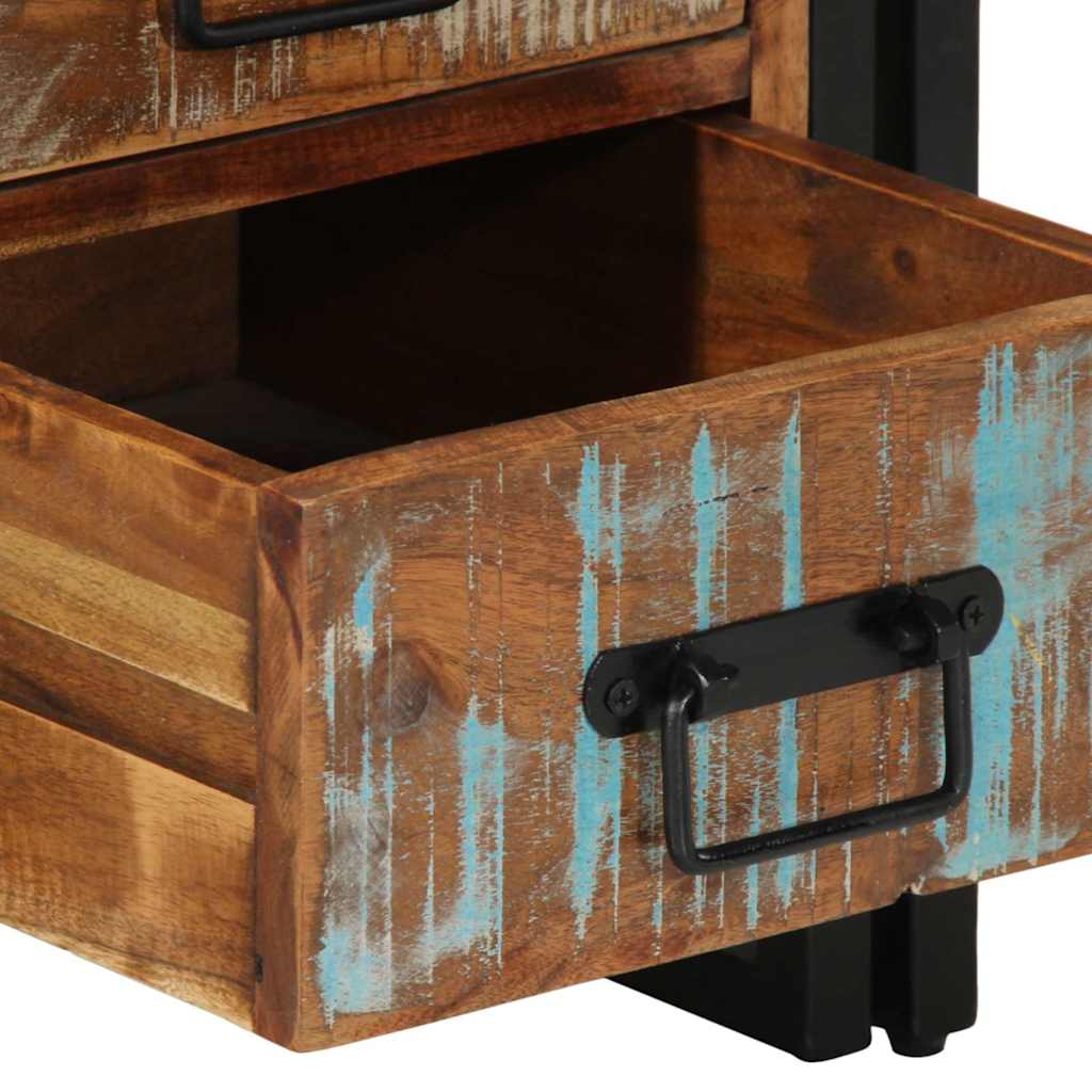 Table de chevet 40x40x59 cm en bois massif recyclé - XIOS