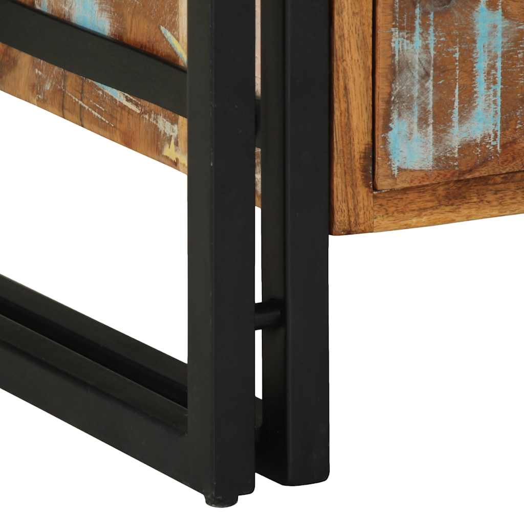 Table de chevet 40x40x59 cm en bois massif recyclé - XIOS